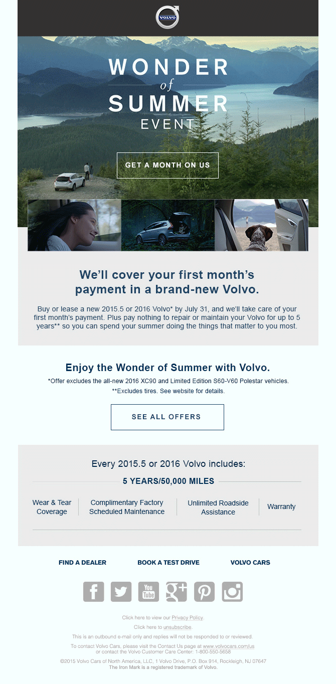 Volvo Wonder of Summer Email